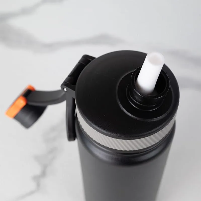 Macro Bliss Hot & Cold Thermos Water Bottle (Grey & Black, 750 mL Each) - Set Of Two media 4
