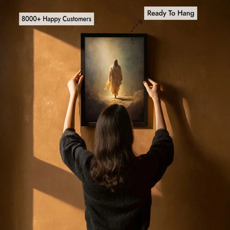 Heavenly Path Archival Paper Wall Painting With Black Frame media 5