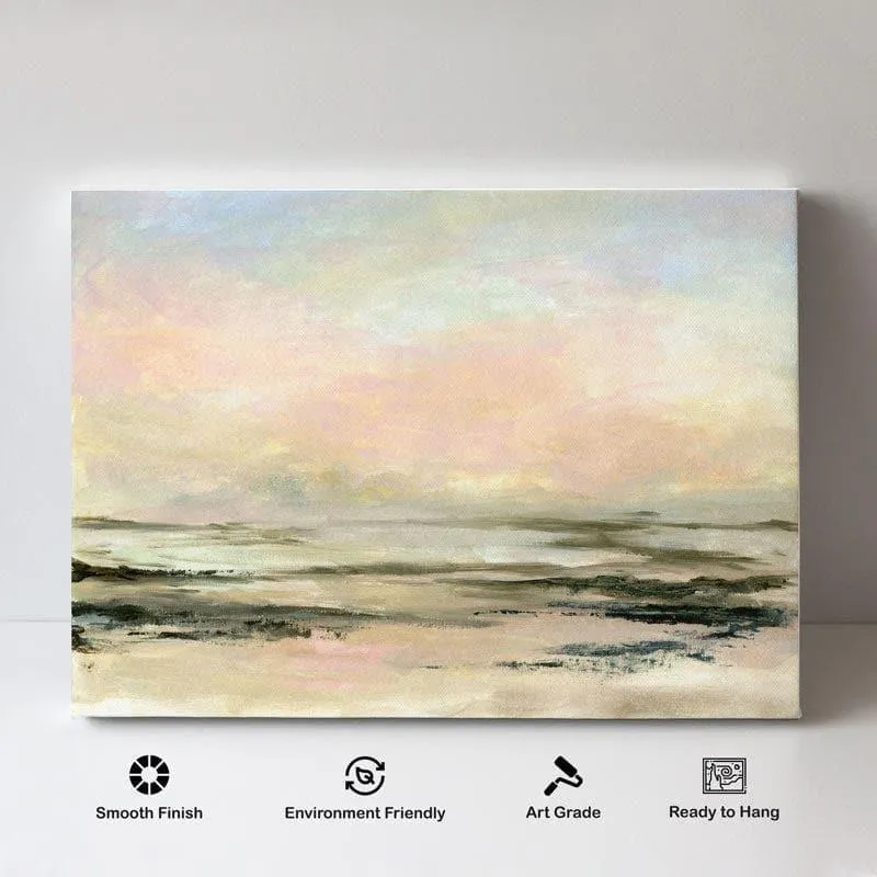 Sunset Over The Beach Canvas Wall Painting - Gallery Wrap media 4