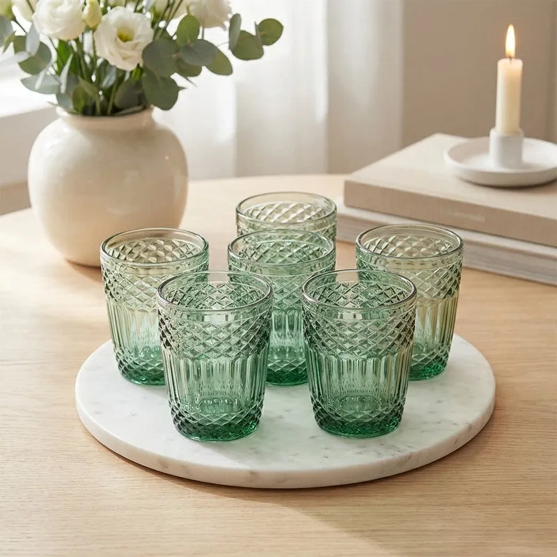 Vitra Glasses (Green,350 mL Each) - Set Of Six media 1