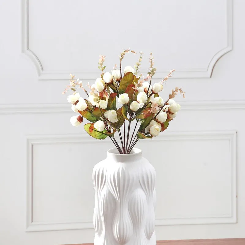 Cross Mini Rose Artificial Flowers - White media 4