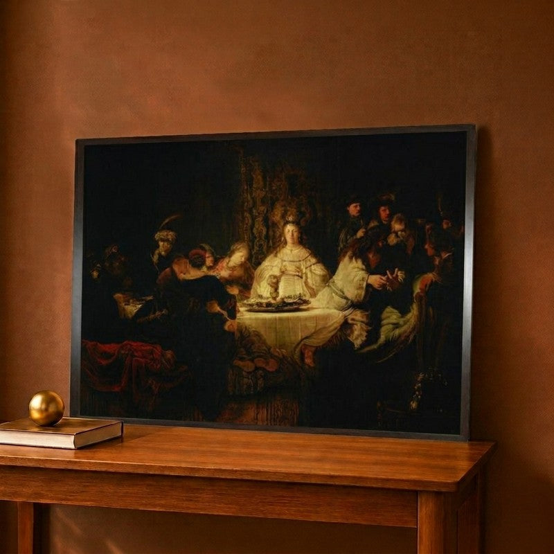Samson Posing A Riddle At The Wedding Feast 1638 Canvas Wall Painting - 12 x 9 Inches
