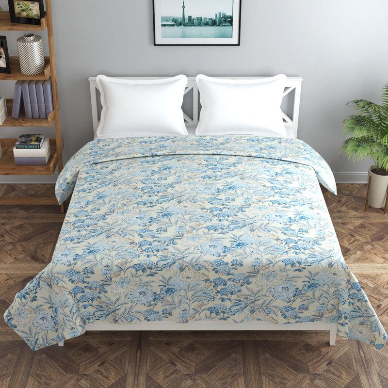 Tropical Blues Cotton Duvet Cover - 210 TC media 3