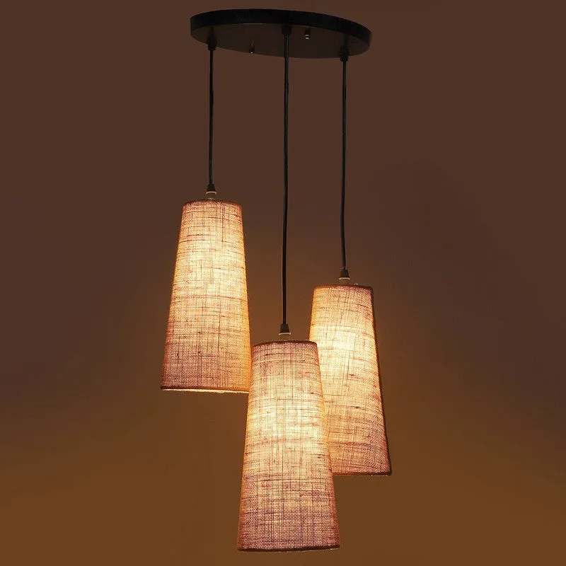 Nordic Neutral Triple Metal Ceiling Lamp - Beige media 6
