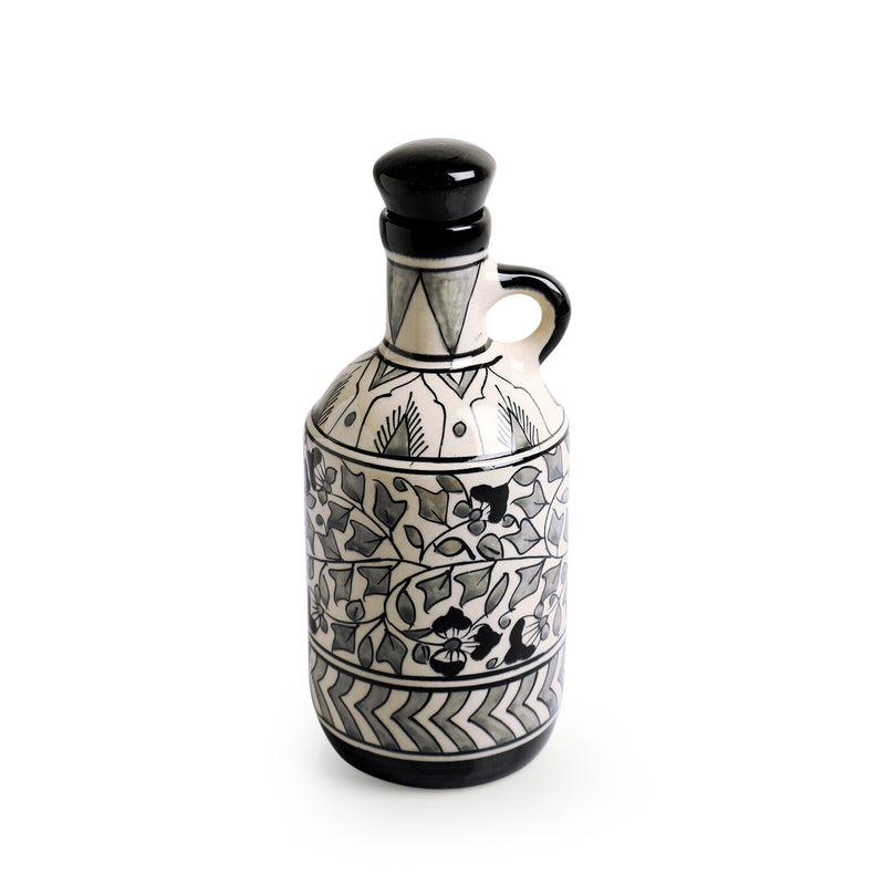 Mughal Musca Handpainted Oil Dispenser (Grey) - 900 ML media 3