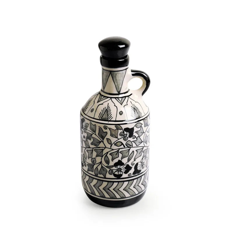 Mughal Musca Handpainted Oil Dispenser (Grey) - 900 ML media 3