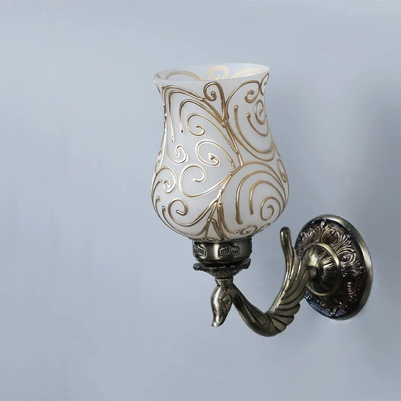 Dila Retro Mosaic Glass & Metal Wall Lamp media 3