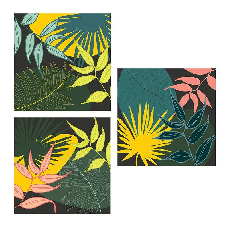 Lush Linger Wall Painting - Set Of Three media 3