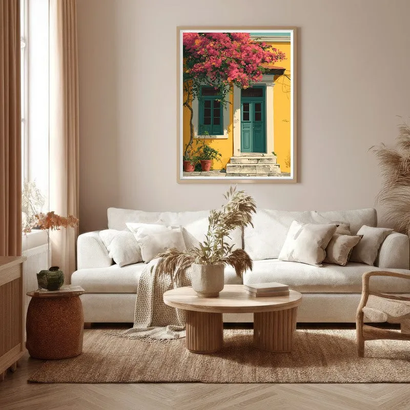 Solana Saffron Canvas Wall Painting - Brown Frame media 5