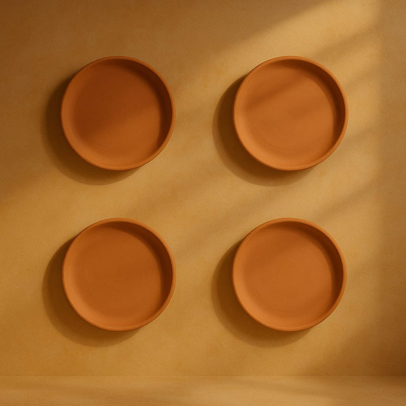 Terrya Handcrafted Terracotta Wall Plate - Set Of Four media 4