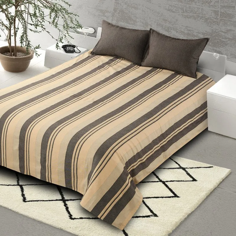Parallel Peace Cotton Bedsheet (Coffee) - 220 TC media 4