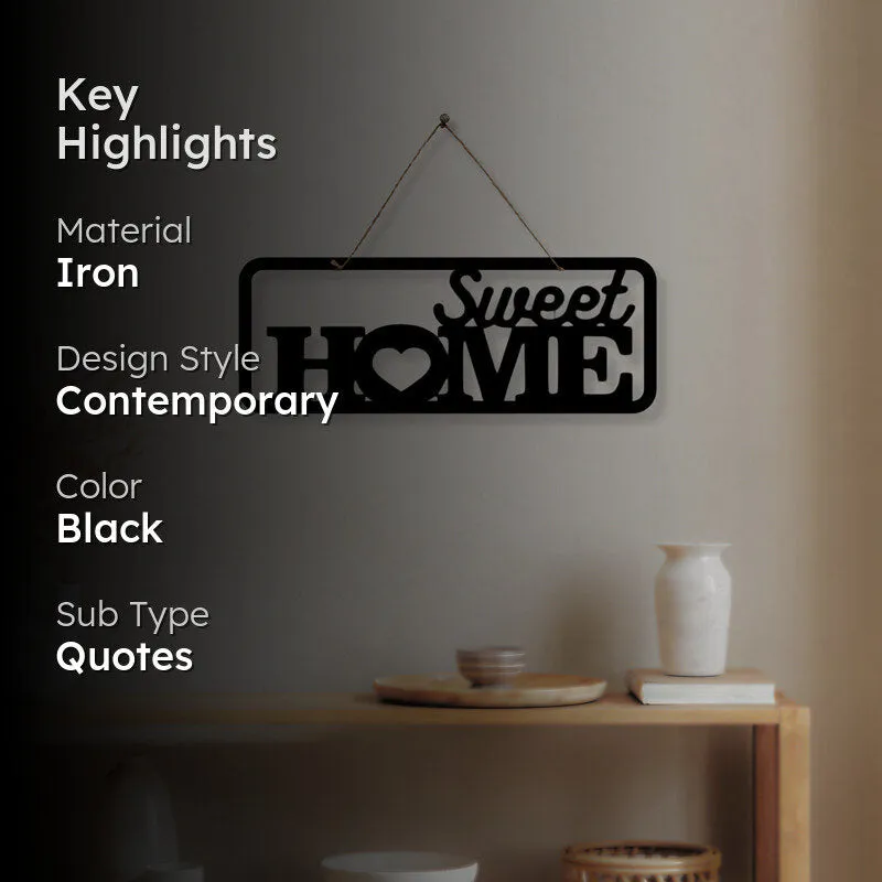 Sweet Home Noir Iron Wall Accent media 2