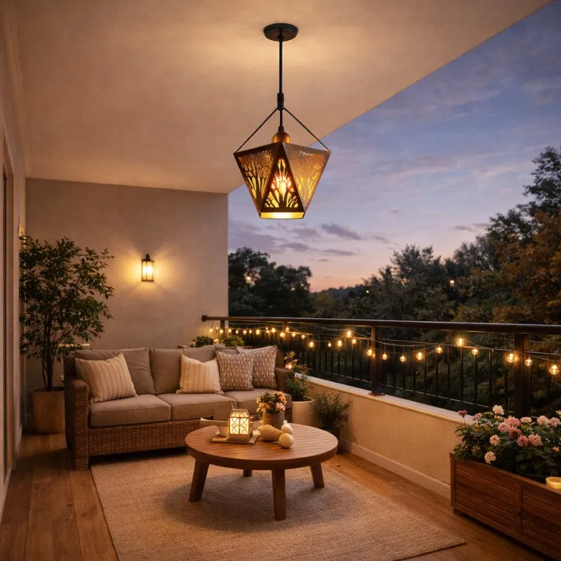 Prism Lantern Metal Ceiling Lamp media 5