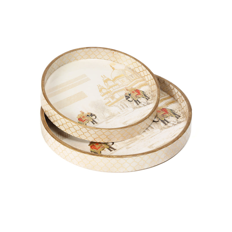 Haathi Parades Round Serving Tray - Set Of Two media 6