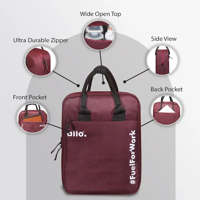 Unira Polyester Lunch Bag - Maroon media 6