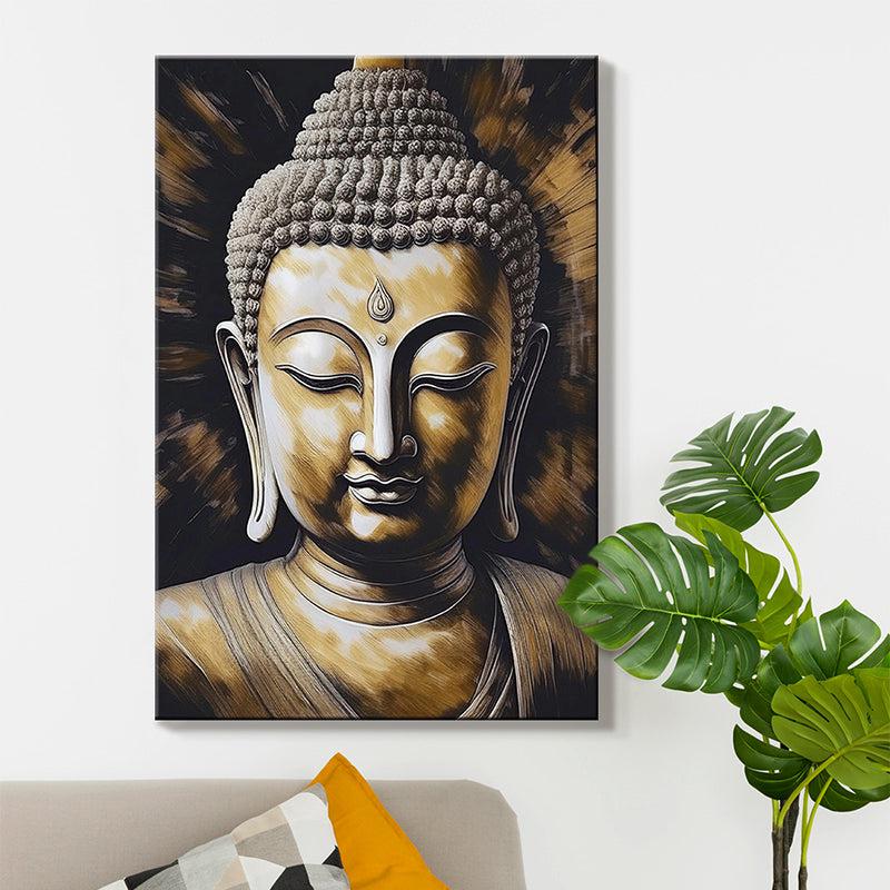 Golden Serenity Wall Painting