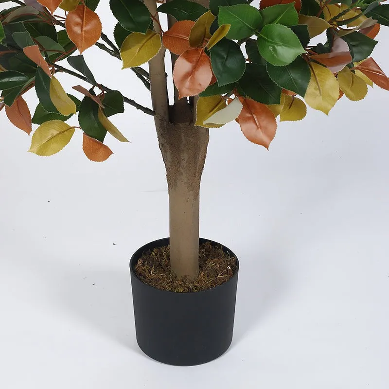 Verdis Artificial Ficus With Black Plastic Pot - 4 Feet media 5