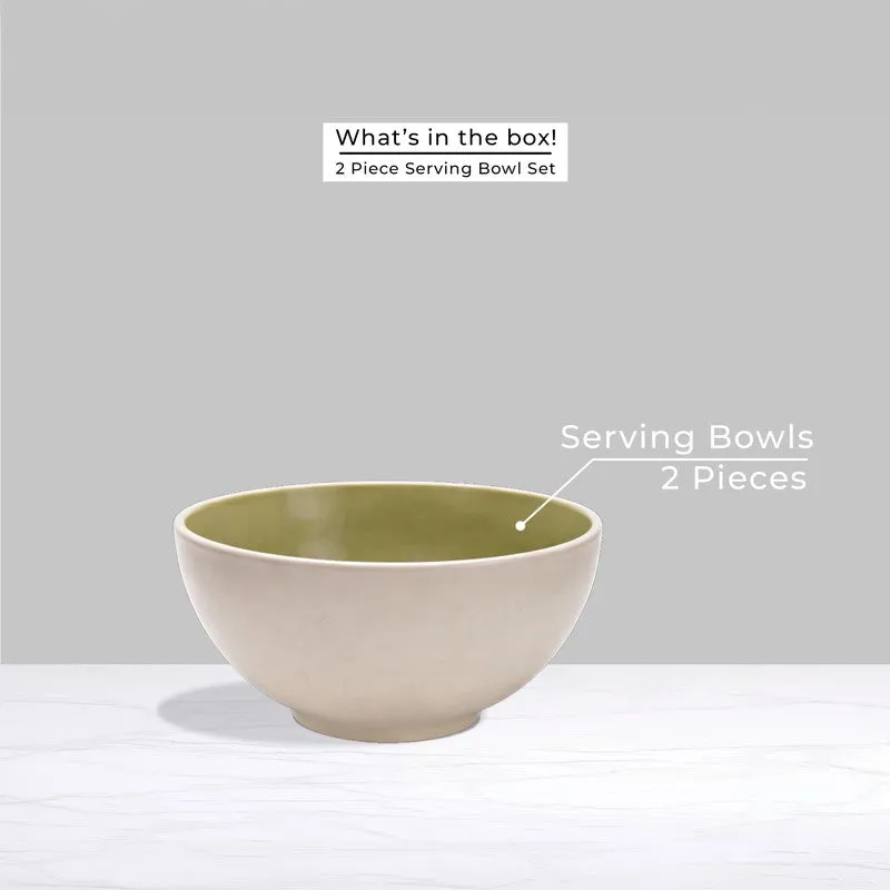 Ceresso Ceramic Serving Bowl (900 mL Each) - Set Of Two media 3