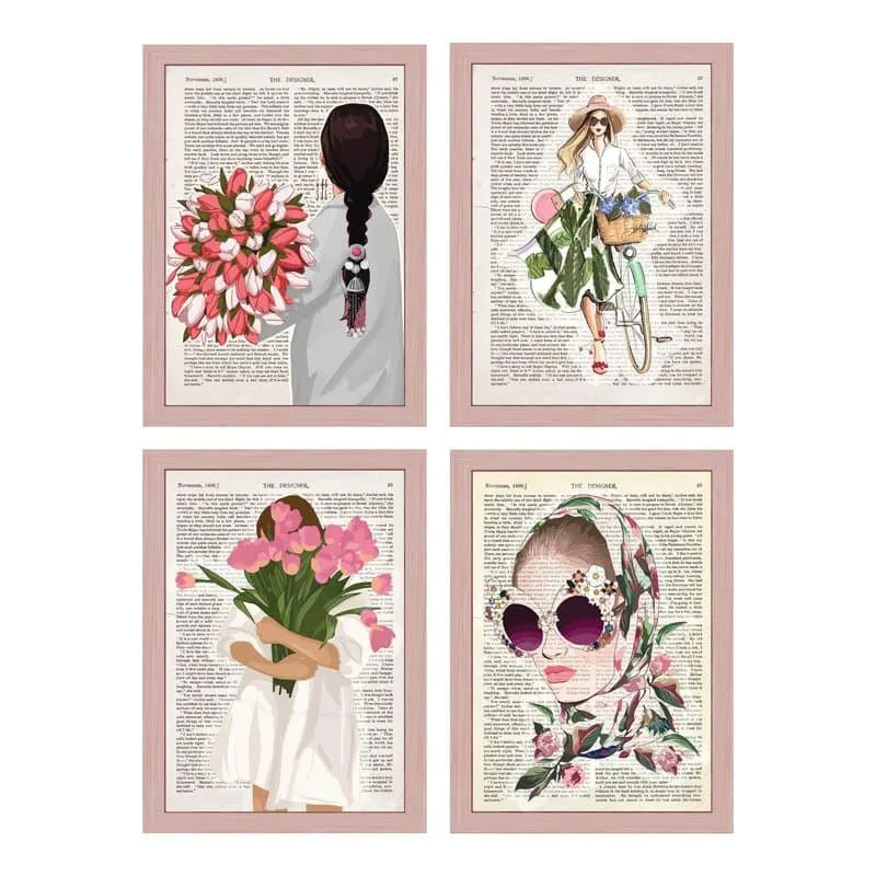 Feminine Grace Glow Wall Art - Set Of Four media 3