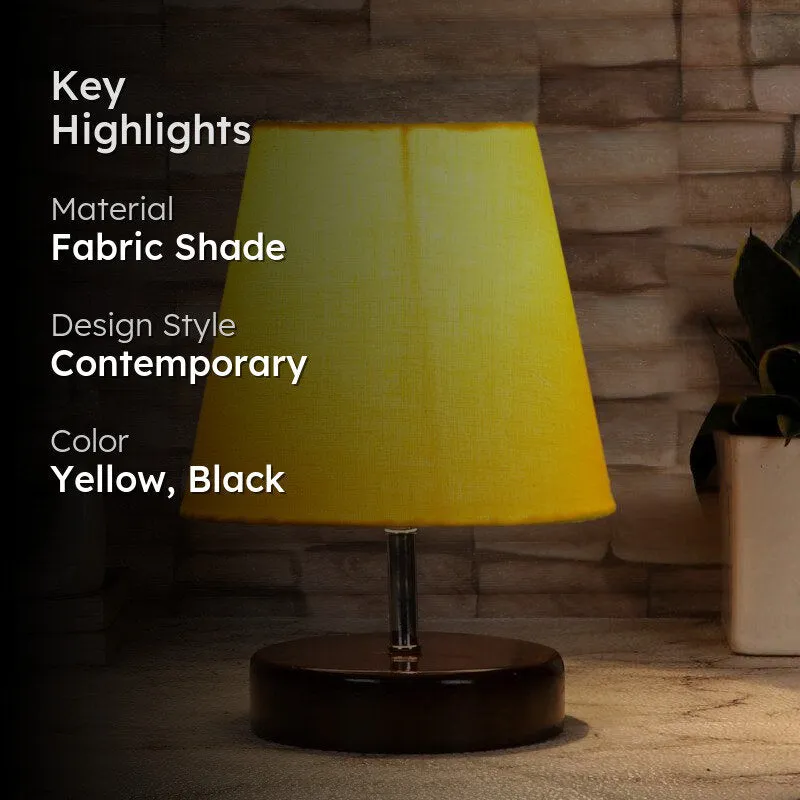 Mita Fabric Table Lamp - Yellow,Black media 2