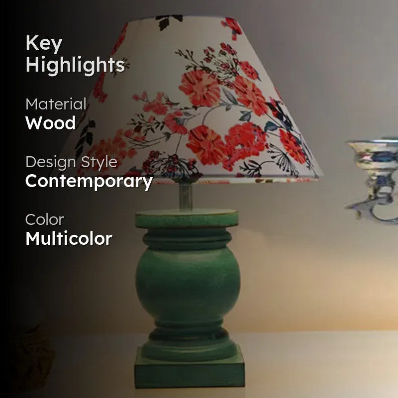 Aliora Nova Fleura Wooden Table Lamp media 2