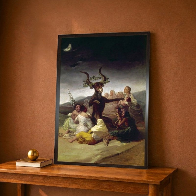 Goya Witches Sabbath Canvas Wall Painting - 12 x 18 Inches
