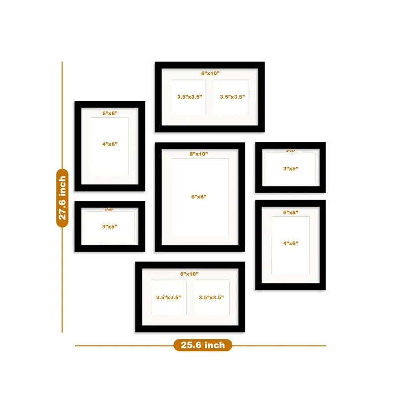 Thyra Synthetic Wood Photo Frame (Black) - Set Of Seven media 6