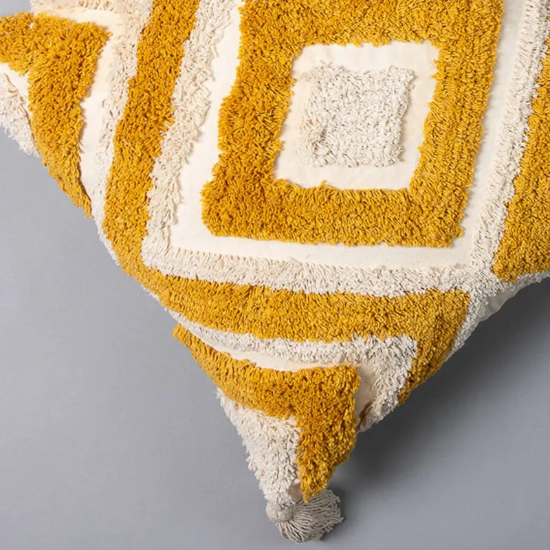 Tess Line Tufted Cushion Cover - Yellow media 4
