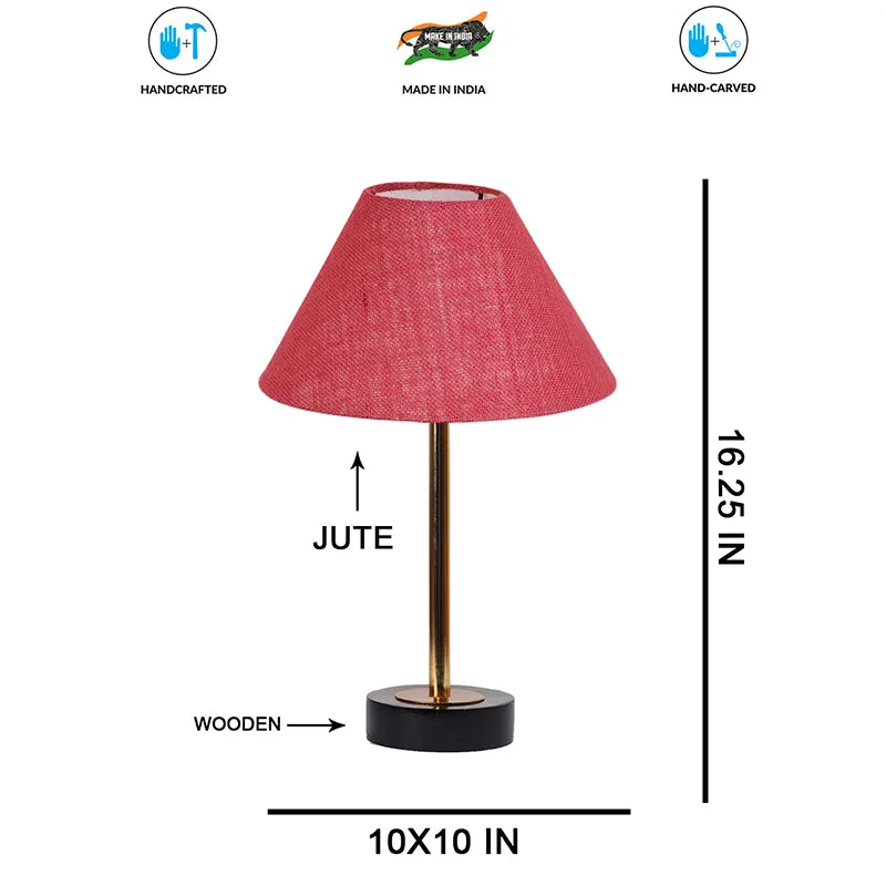 Sienna II Rodin Wooden Table Lamp - Pink,Gold,Black media 7
