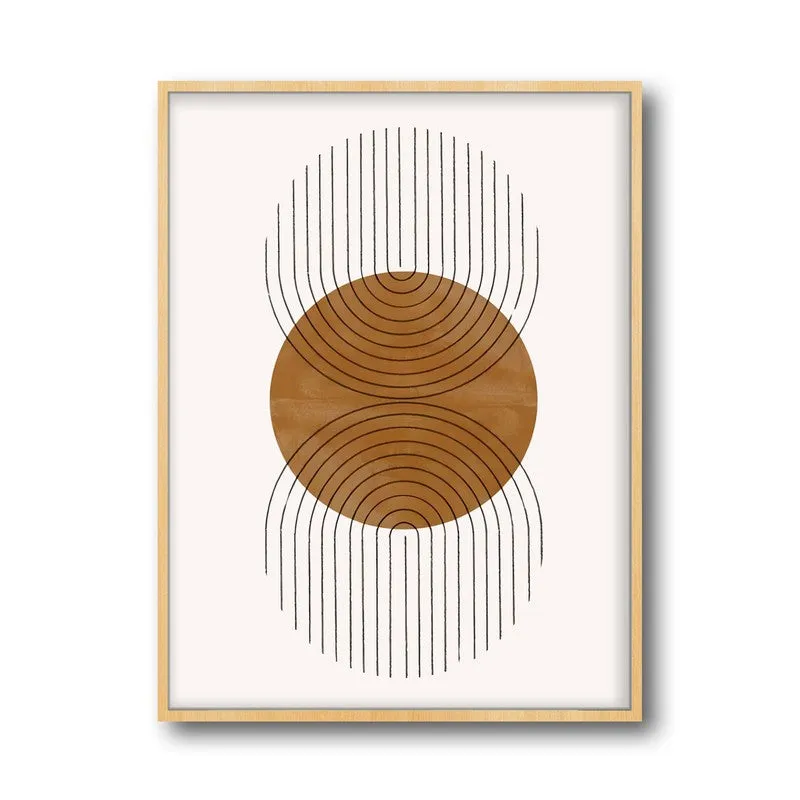 Terra Balance Canvas Wall Painting With Brown Frame media 3