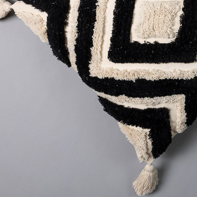 Tess Line Tufted Cushion Cover - Black media 4