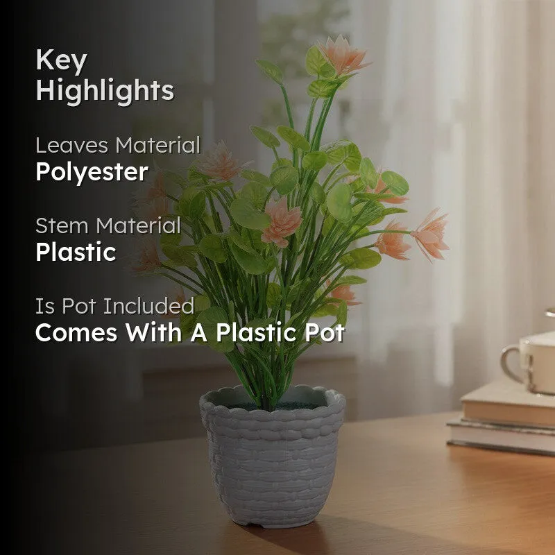Emoflux Artificial Plant With Plastic Pot - 1.2 Feet media 2