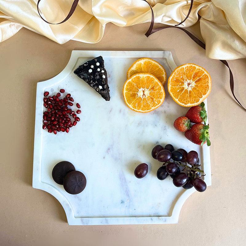 Marquina Octagon Marble Platter