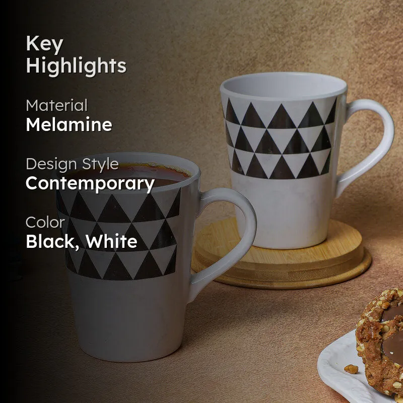 Mivano Melamine Coffee Mug (400 mL Each/Black) - Set of Two media 2