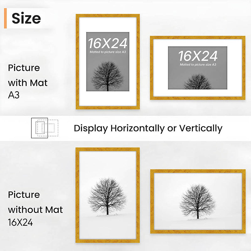 Themis Wooden Photo Frame - Gold media 7