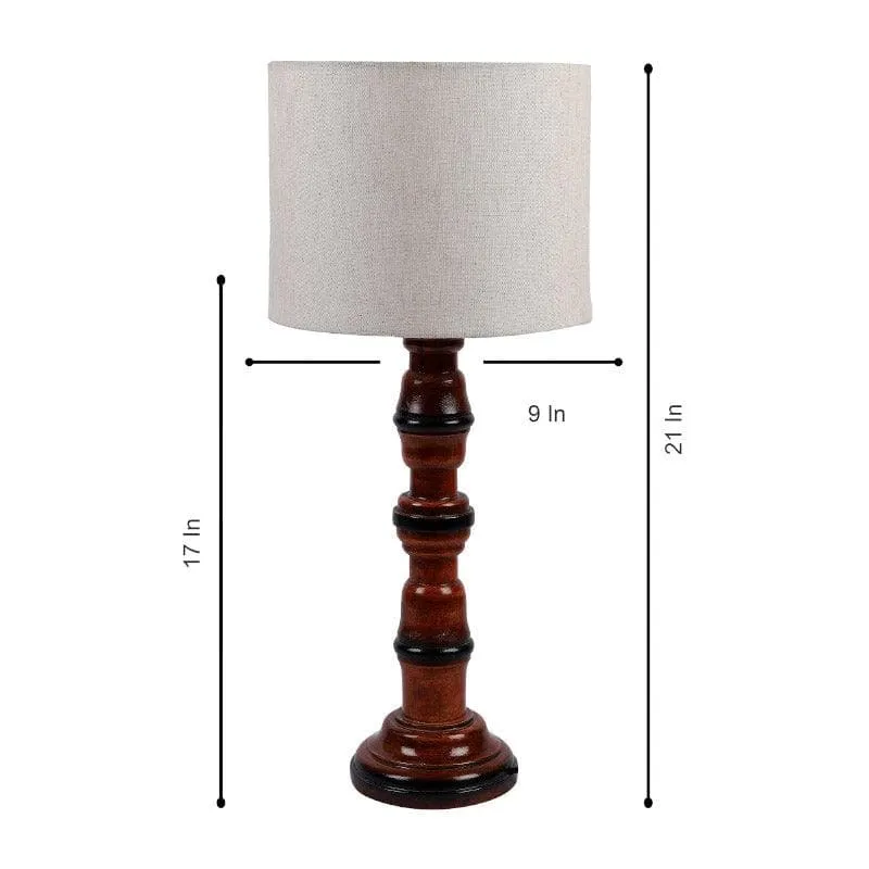 Jogar Winde Fabric Table Lamp - Grey,Brown media 6