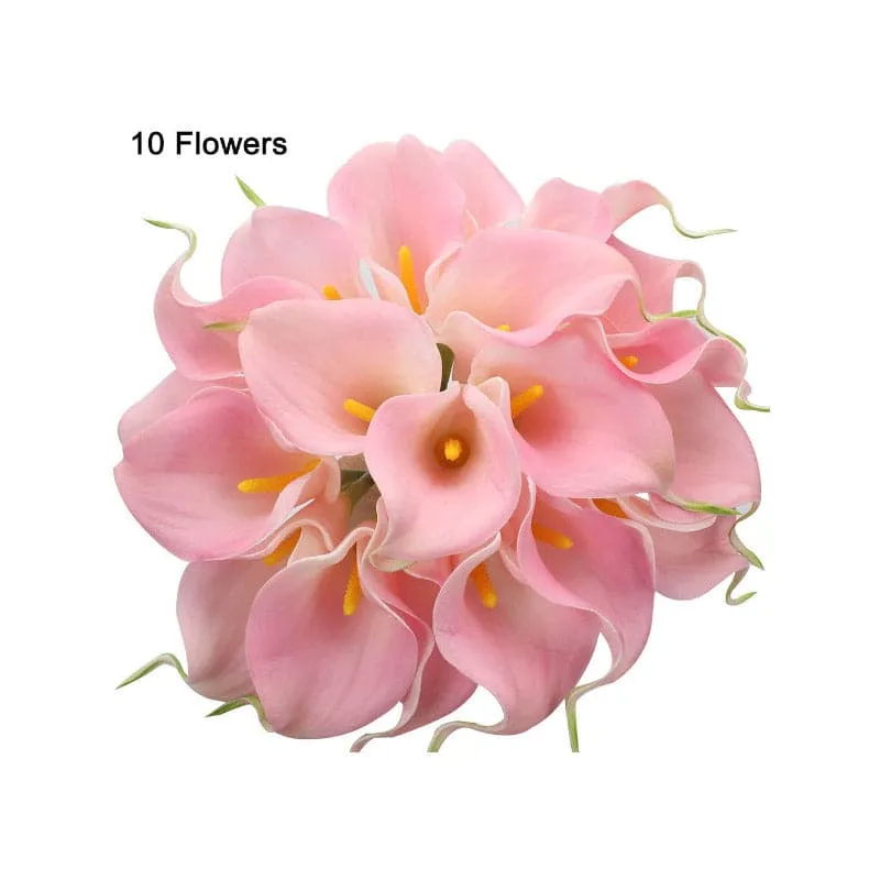 Modern Minimalistic Vase With 10 Pieces Calla Lily Bunch media 4