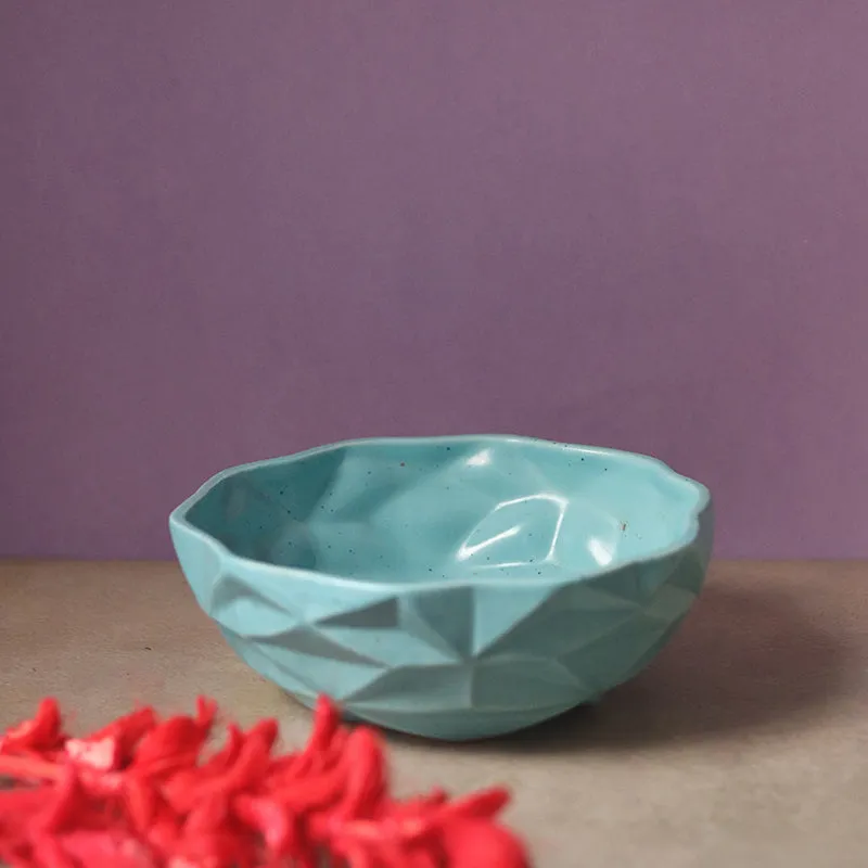 Noemi Ceramic Snack Bowl (Blue) - 300 mL media 1