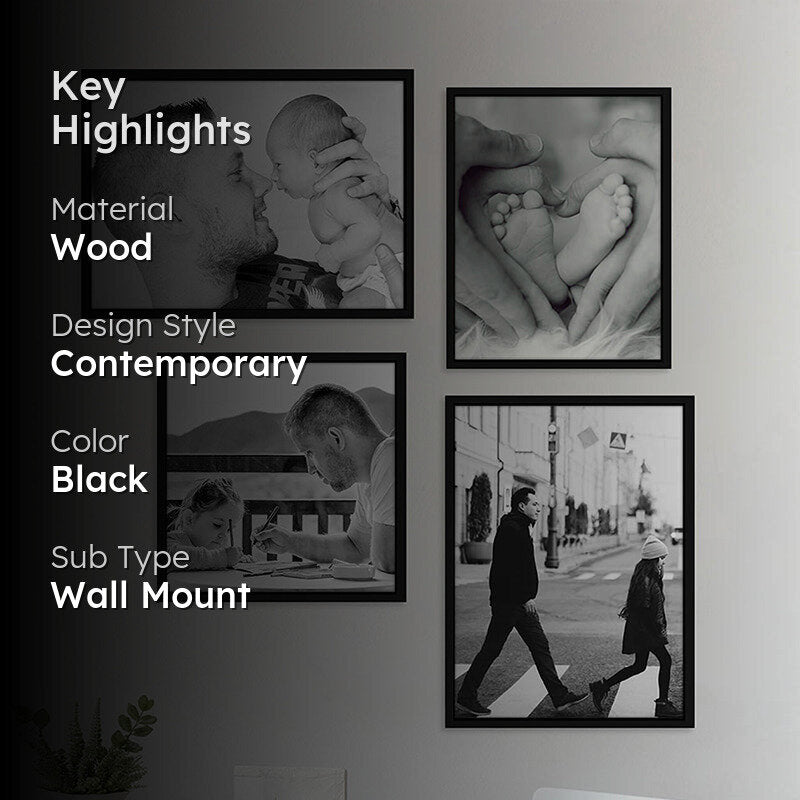 Gehra Photo Frame (Black) - Set Of Four media 2
