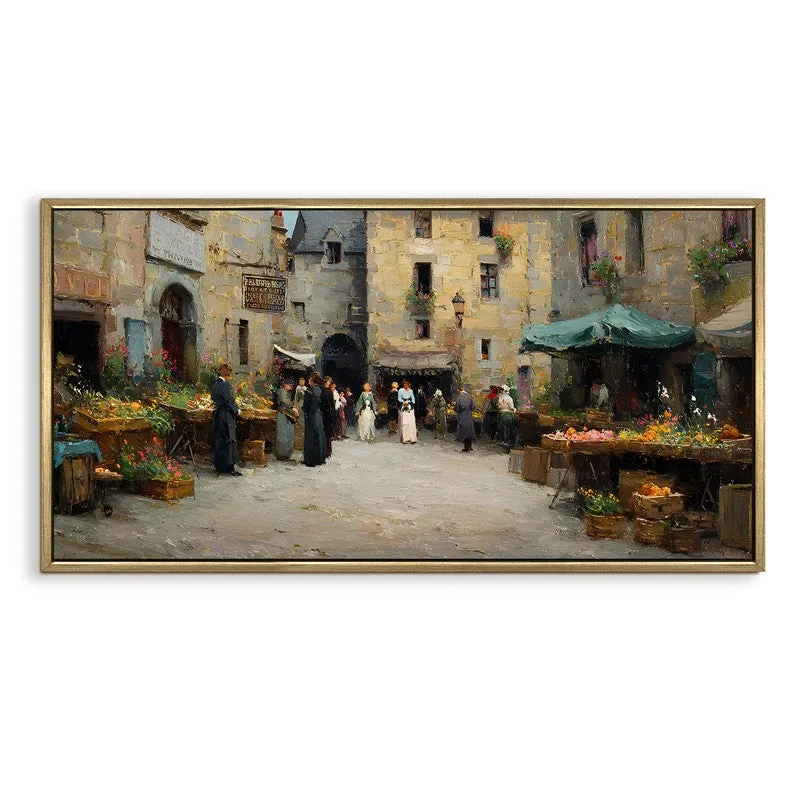 Village Pulse Canvas Wall Painting With Frame media 3