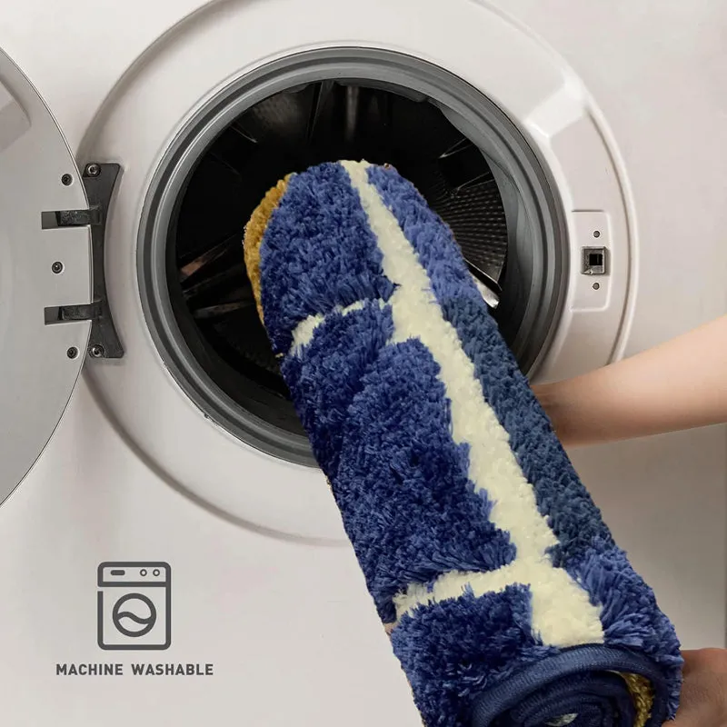 Triangle Edge Microfiber Bath Mat - Blue media 7