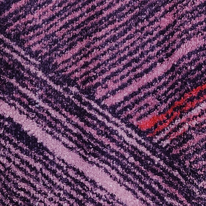 Albion Geometric Micro Fiber Runner Rug - Purple media 4