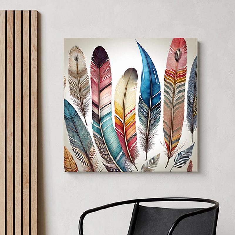 Flashy Feathers Wall Painting