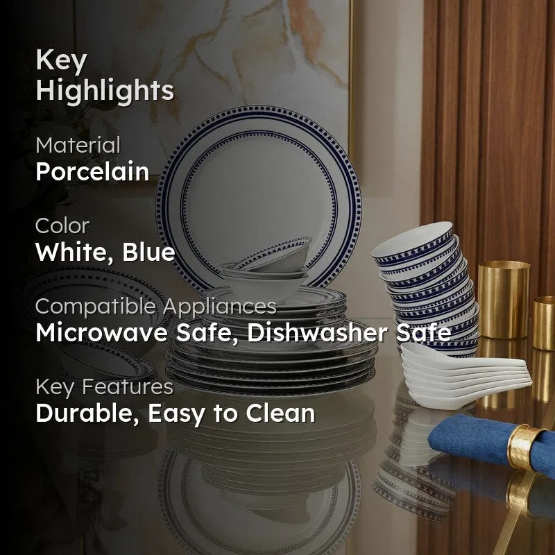 Pure Serve Porcelain Dinner Set - 33 Piece Set media 2