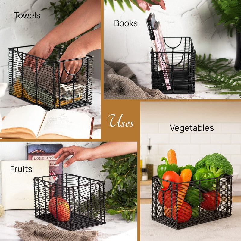 Foxy Boxy Mesh Basket - Black media 5