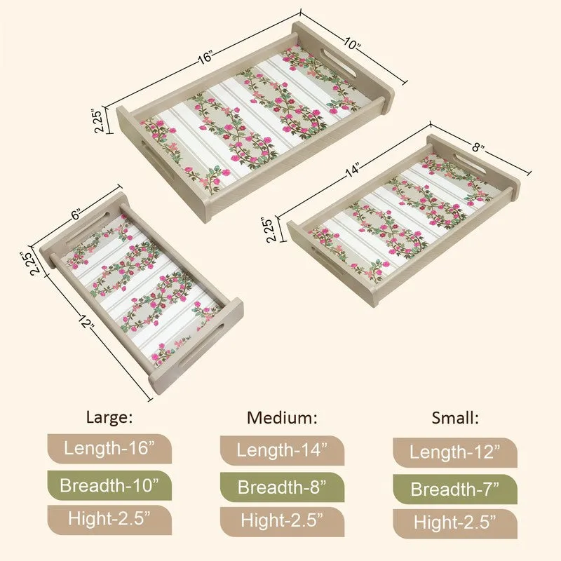 Zeyla Wooden Serving Tray - Set Of Three media 8