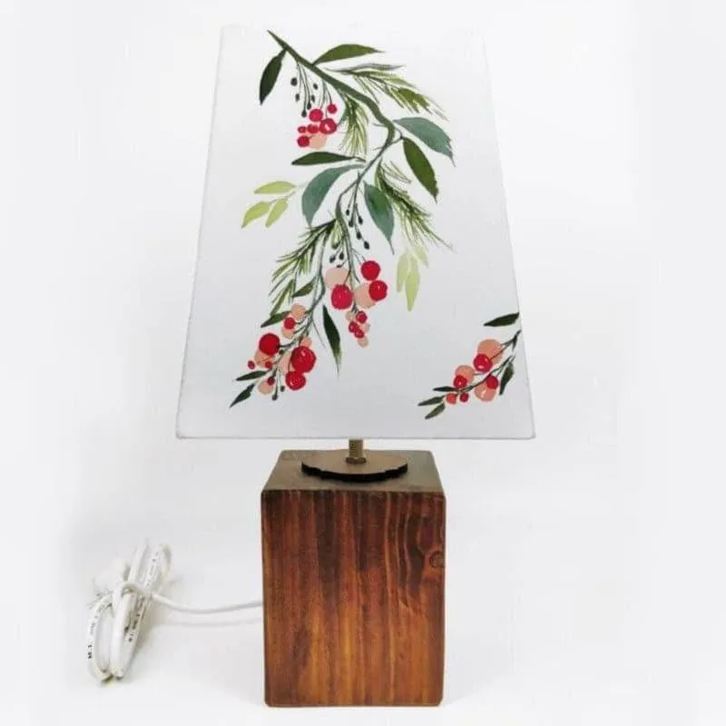 Frista Nature Empire Handpainted Fabric Table Lamp - Multicolor media 4