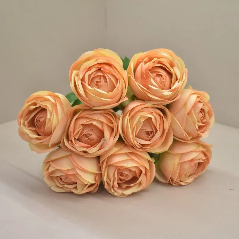 Eternal Roses Artificial Flower Bunch - Peach media 4