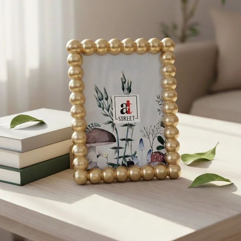 Elegant Gold Beaded MDF Photo Frame - Gold media 1