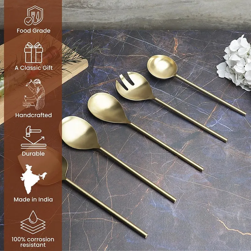 Zarifa Stainless Steel Serving Spoon - Set Of Five media 6